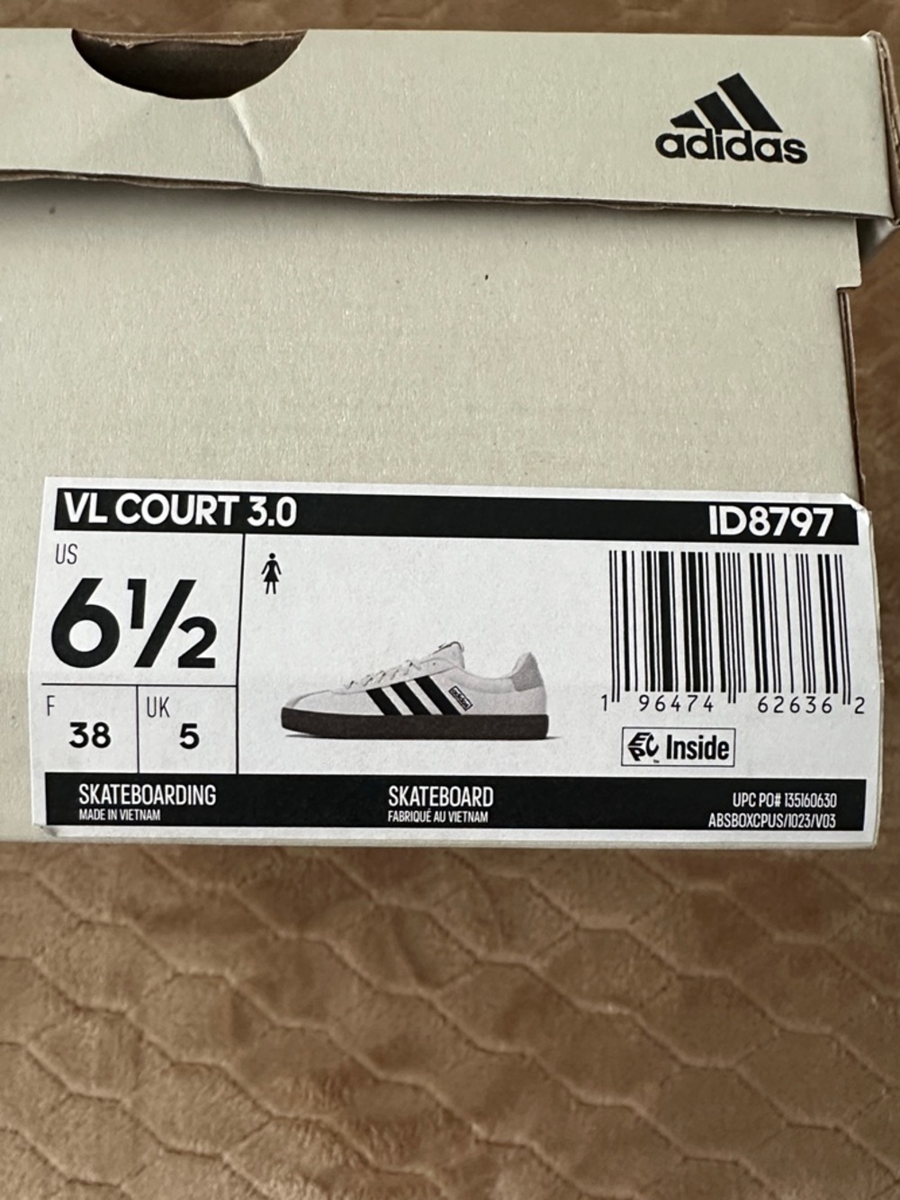 Women’s Adidas VL Court 3.0 Sneaker - Picture 7 of 9